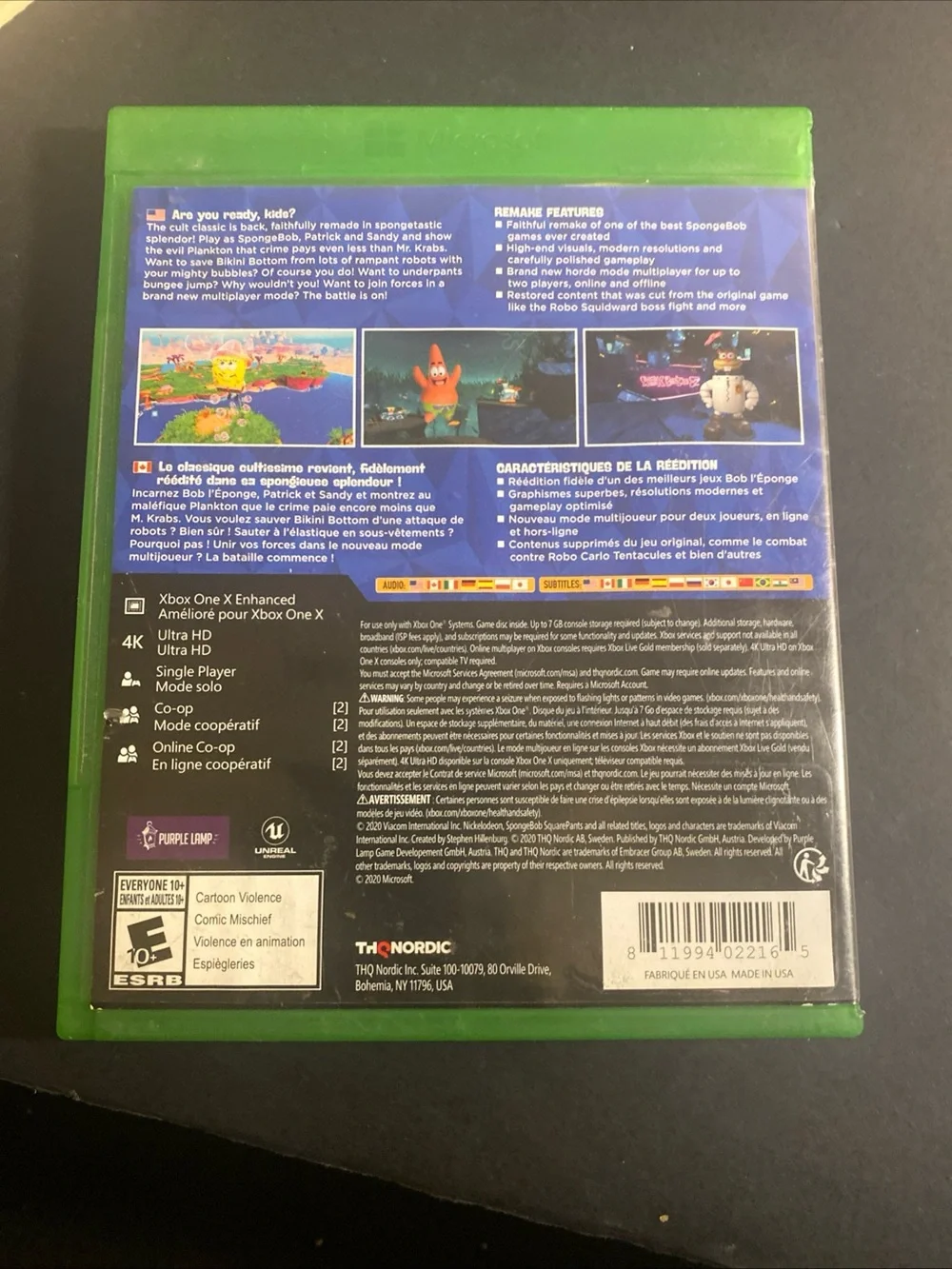 Spongebob Squarepants: Battle for Bikini Bottom - Rehydrated - Microsoft Xbox 1